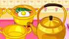  cuisine : Une fille cuisine de la soupe