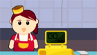 cuisine : Une jeune serveuse