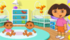 stars jeux : Dora baby-sitter